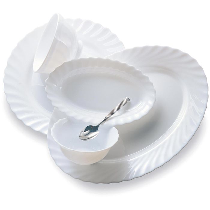 Arcoroc Trianon - 6 Tazze Da Caffè In Vetro Opale Bianco - 290 Ml - Lavabili In Lavastoviglie