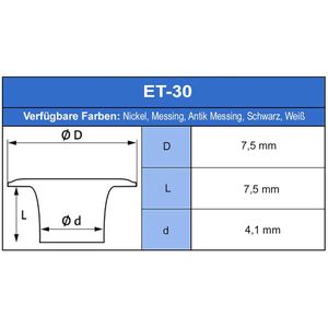 Produktbild für Ösen Eisenthaler ET50-MS für Ösenpresse ET-30