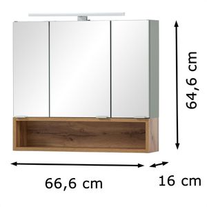 Produktbild für Spiegelschrank Schildmeyer Smilla 155258, pistaziengrün