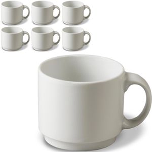 Böttcher-AG Kaffeetassen 180 ml, Porzellan, weiß, 6 Stück , 6 Stück