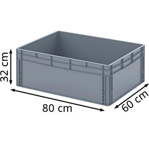 Produktbild für Eurobox AUER EG 86/32 HG, grau, 130 Liter