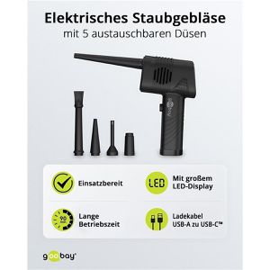 Produktbild für Akku-Gebläse Goobay Staubgebläse, 61667