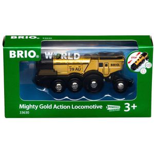 Produktbild für Spielzeugeisenbahn BRIO 33630 Goldene Batterielok