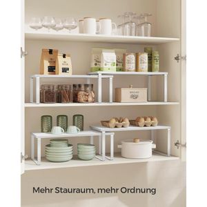 Produktbild für Küchenregal Songmics KCS025W01, weiß, 2er Set