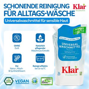 Produktbild für Waschmittel Klar EcoSensitive Universalwaschmittel