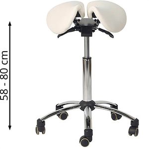 Produktbild für Drehhocker Teqler T135364W, mit Sattelsitz