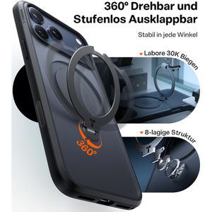Produktbild für Handyhülle Torras Ostand Spin Series, MagSafe, schwarz