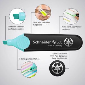 Produktbild für Textmarker Schneider Job Pastell, 8 Stück