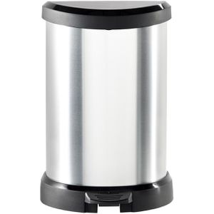 Mülleimer Curver Deco Bin Metallics, silber
