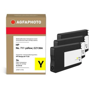 Produktbild für Tinte AgfaPhoto für HP 711, CZ136A, 3er-Pack