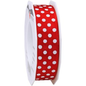 Geschenkband Präsent Polka Dots, rot