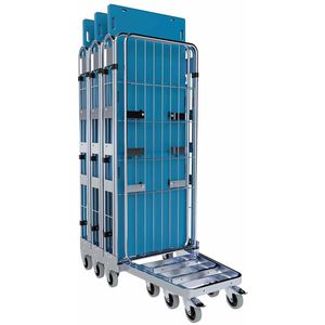 Produktbild für Rollbehälter HMH nestbar &amp; 2 Böden Nutzhöhe 1540mm