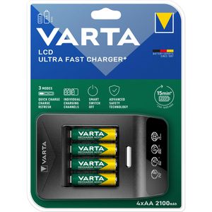 Produktbild für Akku-Ladegerät Varta LCD Ultra Fast Charger+ 57685