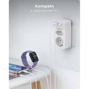 Produktbild für Steckdosenadapter Voomy Split X2S, mit Überspannungsschutz
