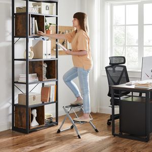 Produktbild für Klapptritt Songmics GSL002GY01, grau, aus Stahl