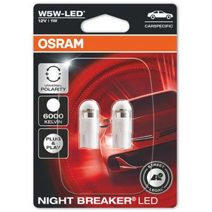 Osram Auto-Lampe Night Breaker LED 2825DWNBC-02B, W5W, 12V, 2 Stück – Böttcher  AG