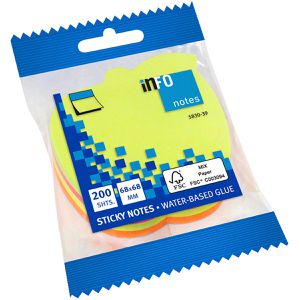 Produktbild für Haftnotizen Info Sticky Notes Apfel, neon