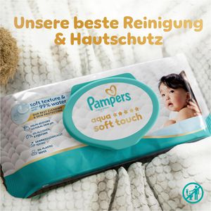 Produktbild für Feuchttücher Pampers Aqua Soft Touch, 192 Tücher