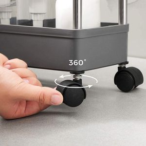 Produktbild für Nischenregal Songmics KSC008G01, grau, mit Rollen