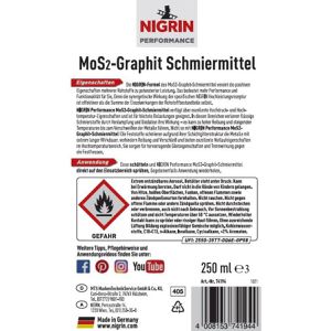 Produktbild für Multifunktionsöl Nigrin 74194, MoS2-Graphit-Schmiermittel