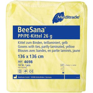 Produktbild für Schutzkittel Meditrade BeeSana Besucherkittel, gelb
