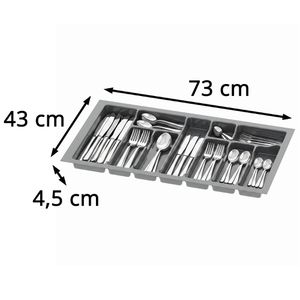 Produktbild für Besteckkasten Sossai Divio, anthrazit, aus Kunststoff