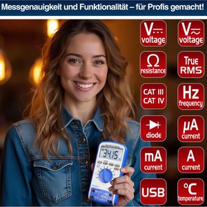 Produktbild für Multimeter PeakTech P 3415, digital, True RMS