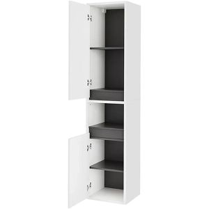 Produktbild für Bad-Hängeschrank Vicco Viola, weiß / grau