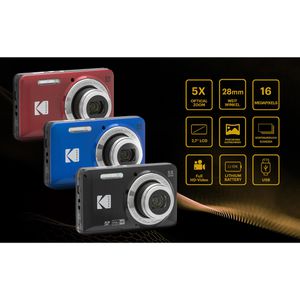 Produktbild für Kompaktkamera Kodak Pixpro FZ55 schwarz, mit 2,7 Zoll Display