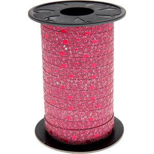 Produktbild für Geschenkband Präsent Glitter Star, rot