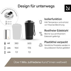 Produktbild für Thermobecher LARS-NYSØM RØrelse Carbon Black, schwarz