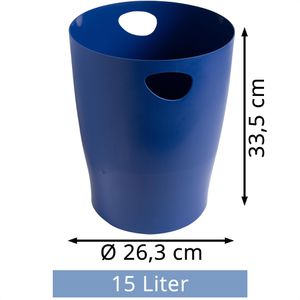 Produktbild für Papierkorb Exacompta 45303D, ECOBIN BeeBlue, marineblau