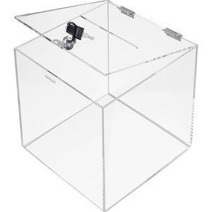 Produktbild für Spendenbox HMF 46917 Würfel, Acryl, transparent