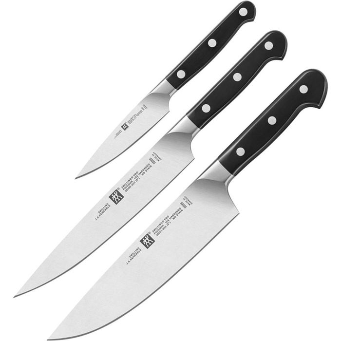 Zwilling Messerset Pro 38430-007, Edelstahl, schwarzer Griff, 3-teilig –  Böttcher AG