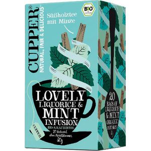 Cupper Tee Lovely Liquorice und Mint, Kräutertee BIO, 20 Teebeutel, 30g