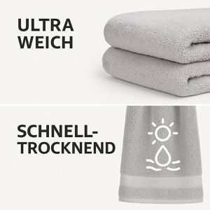 Produktbild für Handtuch Betz Premium Set, silber, 400 g/m²