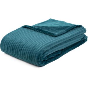 Kuscheldecke Gözze Cord Optik, 40067-54, petrol