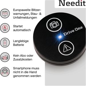 Produktbild für Blitzerwarner Needit Drive One 7017, mit Batterie