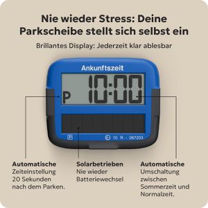 Produktbild für Parkscheibe Needit Park Micro Solar 9020, elektronisch
