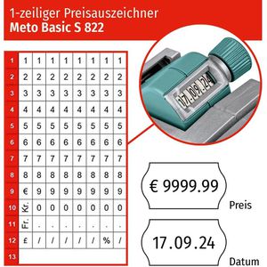 Produktbild für Preisauszeichner METO Basic S 822 Starter Kit