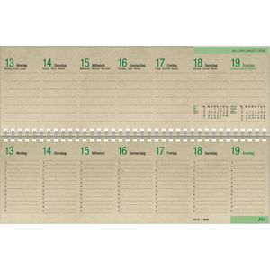 Produktbild für Tischkalender Zettler 159, Graspapier, Wochenkalender quer