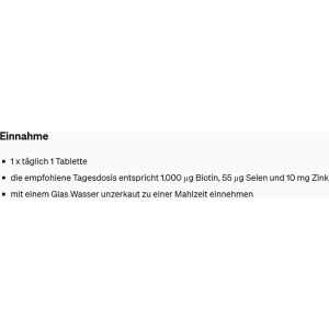 Produktbild für Vitamin-B natural-elements Biotin, Selen &amp; Zink, 365 Tabletten
