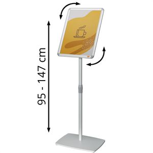 Produktbild für Infoständer Nobo 1902384 aus Aluminium, silber, A3