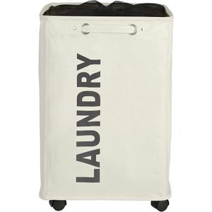 Produktbild für Wäschekorb Wenko Quadro Beige, mit Rollen