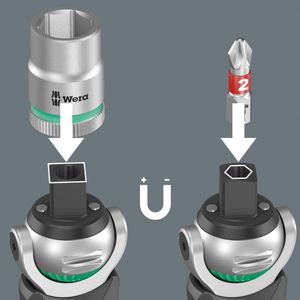 Produktbild für Umschaltknarre Wera 8009 Zyklop Pocket Set 1