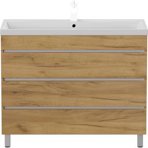 Produktbild für Waschtisch Posseik Fellini 100, stehend, eiche gold