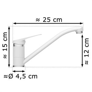 Produktbild für Küchenarmatur EISL SPEED, weiß / chrom
