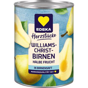 Produktbild für Obstkonserve Edeka Herzstücke Williams-Christ-Birnen in Saft