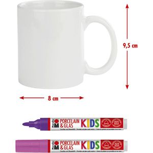 Produktbild für Porzellanstifte Marabu KiDS Porcelain &amp; Glass, Tassenset Mia