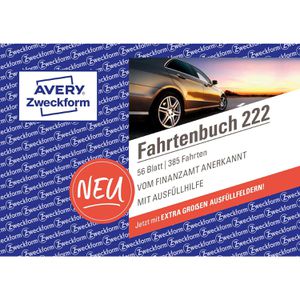 Produktbild für Fahrtenbuch Zweckform 222, A6 quer